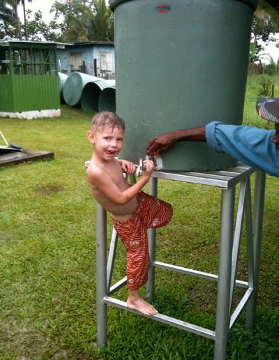 Tarji at a water tank